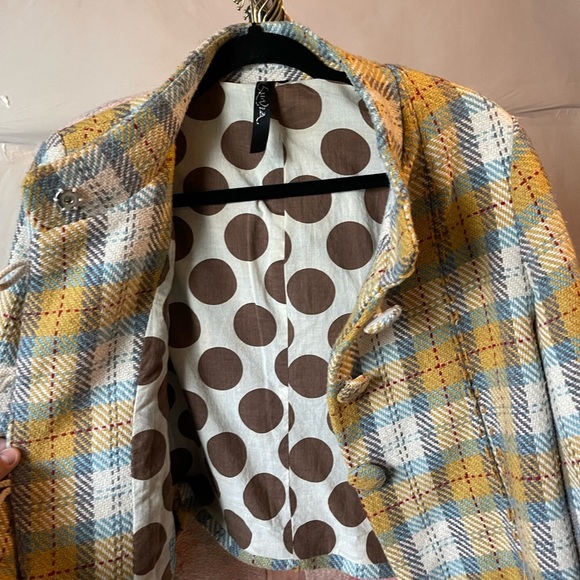 Retro Mustard Plaid Jacket - Picture 6 of 9